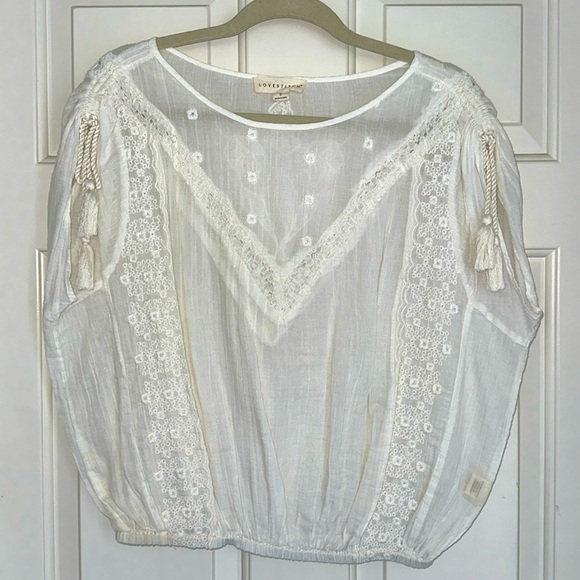 Lovestitch Cotton Top with Adjustable Sleeves - Picture 2 of 5